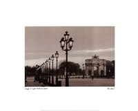 Lamps at Night Musee du Louvre Fine Art Print