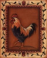 Black Rooster Fine Art Print
