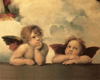 The Cherubim Putti Angels of The Sistine Madonna, c.1514 Fine Art Print