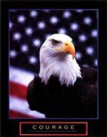 Courage - Eagle Flag Fine Art Print