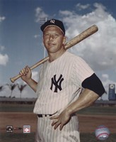 Mickey Mantle - #6 Posed with Bat Framed Print