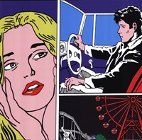 Man, Woman, Ferris Wheel Fine Art Print