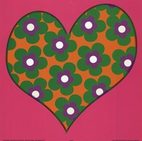 Green Flowered Heart Fine Art Print