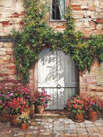 Wooden Doorway, Siena Fine Art Print