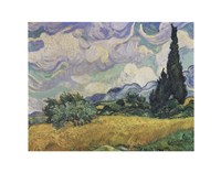 A Wheat Field with Cypresses, c.1889 Fine Art Print