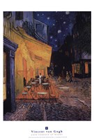 The Cafe Terrace on the Place du Forum, Arles, at Night, c.1888 Fine Art Print