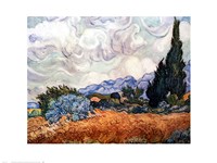 Field of Wheat with Cypresses, c.1889 Fine Art Print