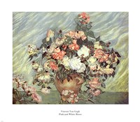Pink and White Roses by Vincent Van Gogh - various sizes