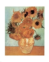 Vase with Twelve Sunflowers, c.1888 Fine Art Print