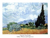 A Wheat Field with Cypresses, c.1889 Fine Art Print