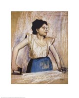 Girl At Ironing Board by Edgar Degas - 22" x 27"