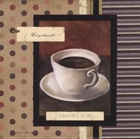 Drinking Hazelnut Coffee by Carol Robinson - 6" x 6"