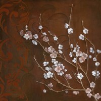 Cherry Blossoms on Cinnabar I Fine Art Print