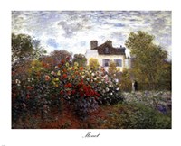 The Artist's Garden in Argenteuil (A Corner of the Garden with Dahlias), c.1873 Fine Art Print