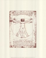 The Vitruvian Man (serigraph and embossed) Serigraph