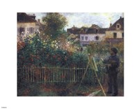 Monet Painting in his Garden at Argenteuil, c.1873 Fine Art Print