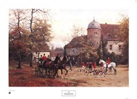 Arriving for the Hunt by Georg Karl Koch - 31" x 22"
