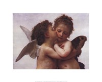 The First Kiss by William Adolphe Bouguereau - 20" x 16"