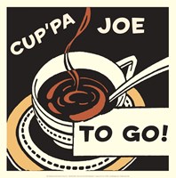 Cup'pa Joe to Go by Retro Series - 12" x 12"