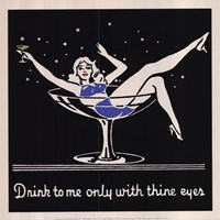 Drink to me only with thine eyes by Retro Series - 12" x 12"