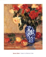 Roses in a Mexican Vase Fine Art Print