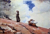 Watching from the Cliffs Fine Art Print