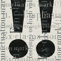 Punctuated Text I Fine Art Print