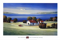 Barns on Gamble Bay by Max Hayslette - 39" x 26"