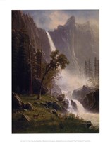 Bridal Veil Falls, Yosemite, ca 1871-73 by Albert Bierstadt, 1871 - 11" x 14"