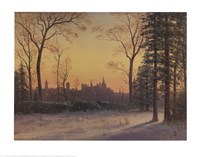 View of the Parliament Buildings from the Grounds of Rideau Hall Fine Art Print