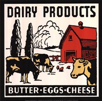 Dairy Products-Butter, Eggs, Cheese Fine Art Print