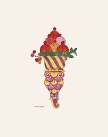 Ice Cream Dessert, c. 1959 (fancy red) Framed Print