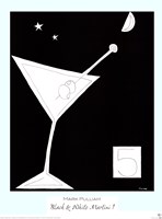 Black and White Martini I Fine Art Print