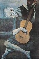 Old Guitarist Fine Art Print