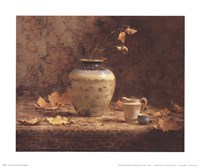 Autumn Leaves and Tapestry Fine Art Print