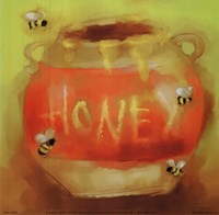 Honey Pot And Bees Fine Art Print