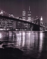 Night View Brook Brdgman Skyline Framed Print