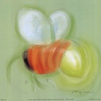 Lightning Bug On Green Fine Art Print