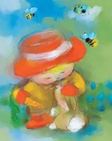 Me With Bunny Fine Art Print