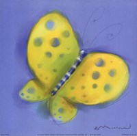 Butterfly On Light Blue Framed Print