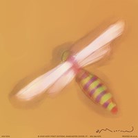 Dragonfly On Yellow Fine Art Print