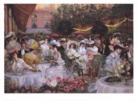 Georges Jeanniot - Le Diner A' L'Hotel Ritz Framed Print