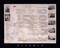 Titanic Deck Plan by Mali Nave - 30" x 24", FulcrumGallery.com brand