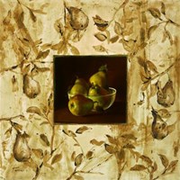 Peras En La Mesa Fine Art Print