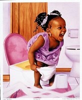 Girl Potty Kid Fine Art Print