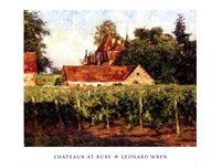 Chateux at Buxy by Leonard Wren - 36" x 27"
