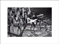 Speed Plane Over Nyc Fine Art Print