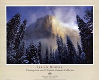 Clearing Storm, El Capitan by Galen Rowell - 32" x 26"