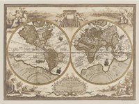 Mappa Del Globo Terraqueo Fine Art Print