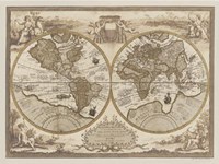 Mappa Del Globo Terraqueo Fine Art Print